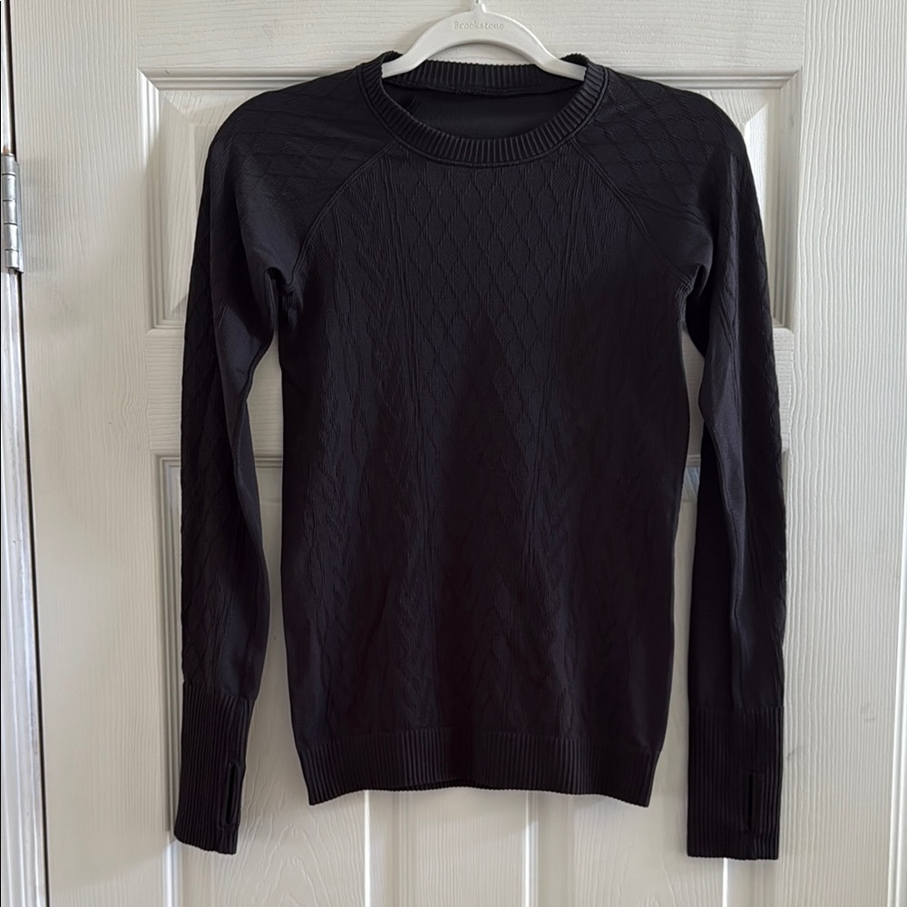 Lululemon Athletica Black Knit Long Sleeve